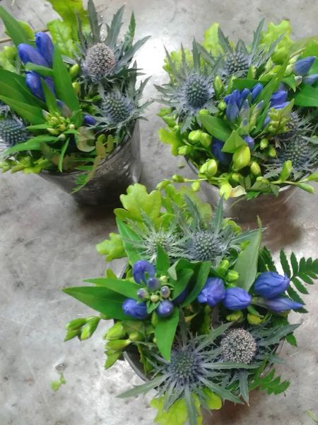 Centre de table bleu des mers